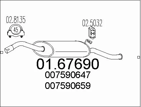 Rear Muffler (01.67690)