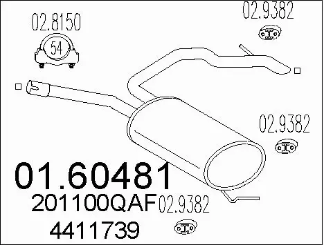 Rear Muffler (01.60481)