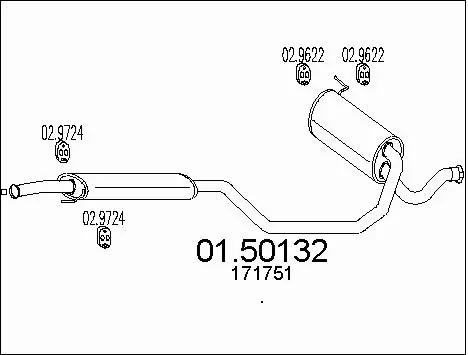 Centre Muffler (01.50132)