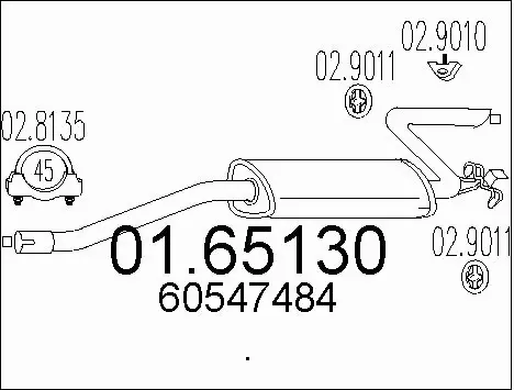 Rear Muffler (01.65130)