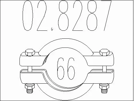 Pipe Connector, exhaust system (02.8287)