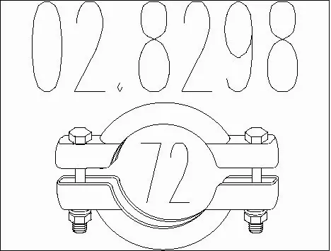 Pipe Connector, exhaust system (02.8298)