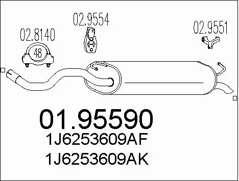 Rear Muffler (01.95590)