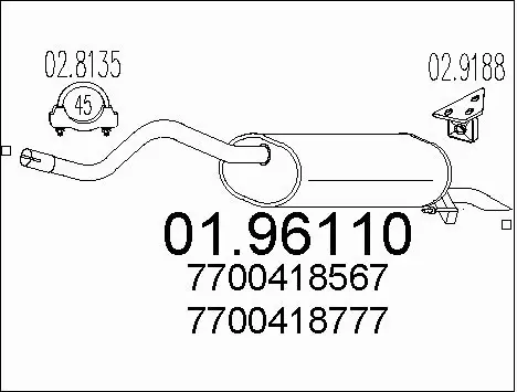 Rear Muffler (01.96110)
