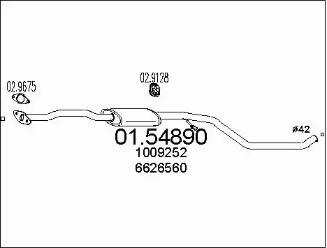 Centre Muffler (01.54890)