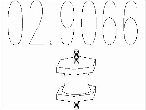 Rubber Buffer, muffler (02.9066)