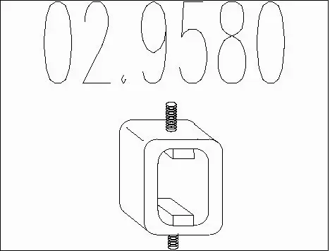 Rubber Buffer, muffler (02.9580)