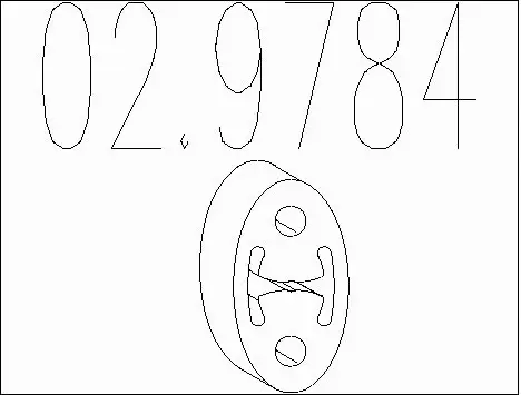 Rubber Buffer, muffler (02.9784)