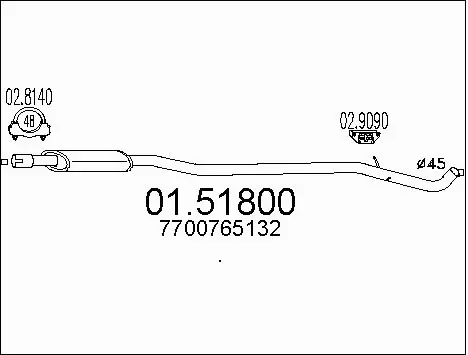 Centre Muffler (01.51800)