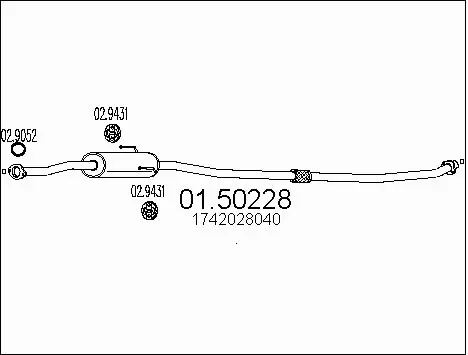 Centre Muffler (01.50228)