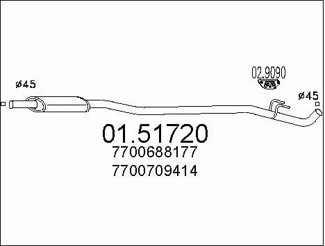 Centre Muffler (01.51720)