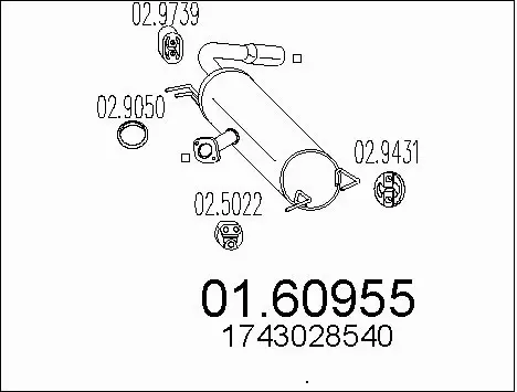 Rear Muffler (01.60955)