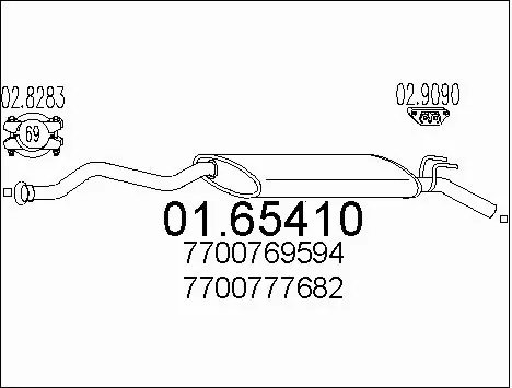 Rear Muffler (01.65410)