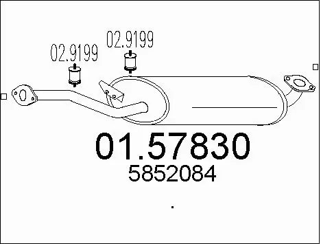 Centre Muffler (01.57830)