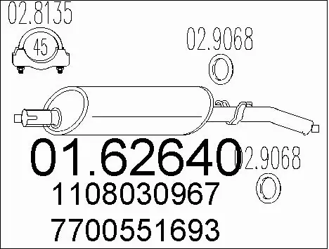 Rear Muffler (01.62640)