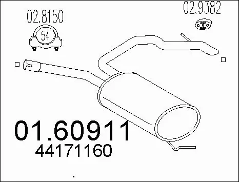 Rear Muffler (01.60911)