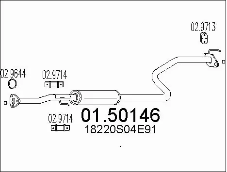 Centre Muffler (01.50146)