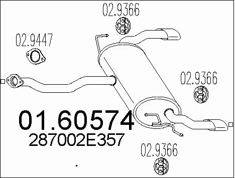 Rear Muffler (01.60574)