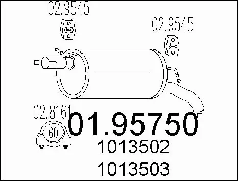 Rear Muffler (01.95750)