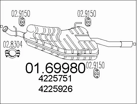 Rear Muffler (01.69980)