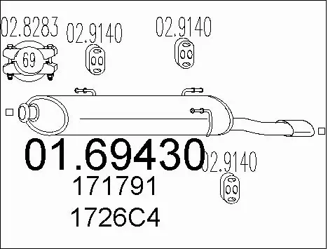 Rear Muffler (01.69430)