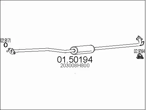 Centre Muffler (01.50194)