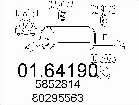 Rear Muffler (01.64190)