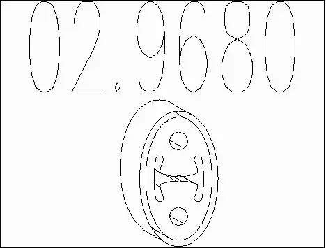 Rubber Buffer, muffler (02.9680)