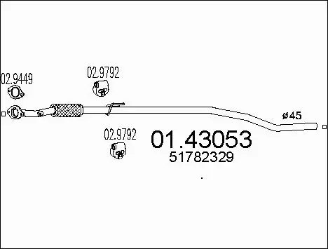 Exhaust Pipe (01.43053)