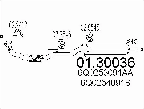 Front Muffler (01.30036)