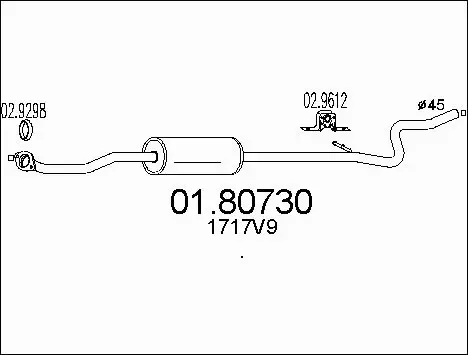 Centre Muffler (01.80730)