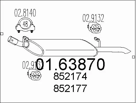 Rear Muffler (01.63870)