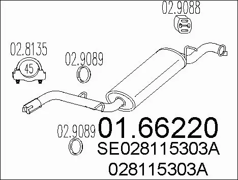 Rear Muffler (01.66220)