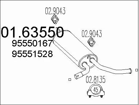 Rear Muffler (01.63550)