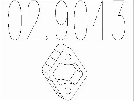 Rubber Buffer, muffler (02.9043)