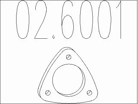Gasket, exhaust pipe (02.6001)