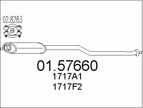 Centre Muffler (01.57660)
