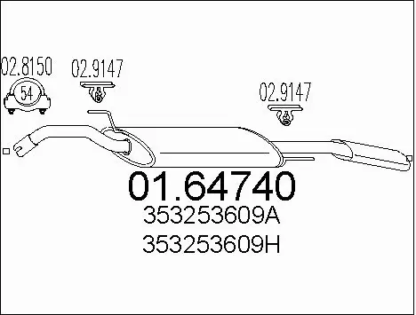 Rear Muffler (01.64740)