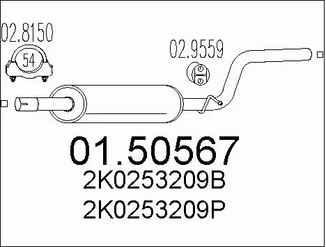 Centre Muffler (01.50567)