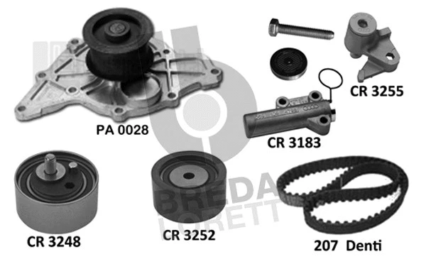 Water Pump & Timing Belt Kit (KPA0793A)