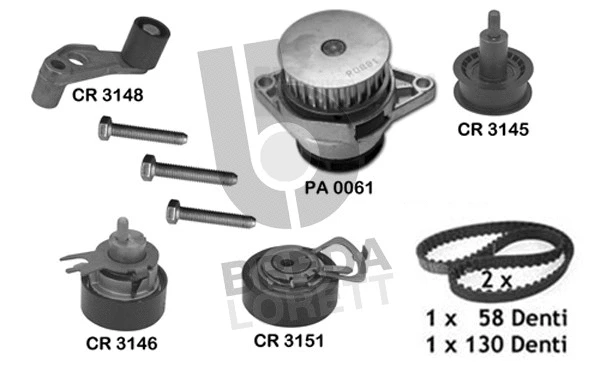 Water Pump & Timing Belt Kit (KPA0289B)