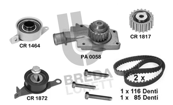 Water Pump & Timing Belt Kit (KPA0010A)