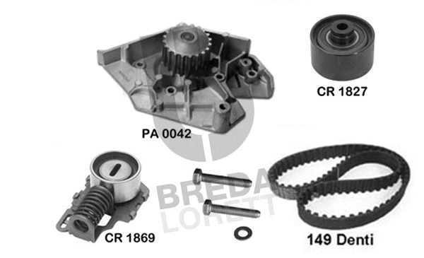 Water Pump & Timing Belt Kit (KPA0112A)