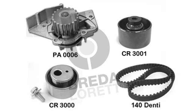 Water Pump & Timing Belt Kit (KPA0358A)