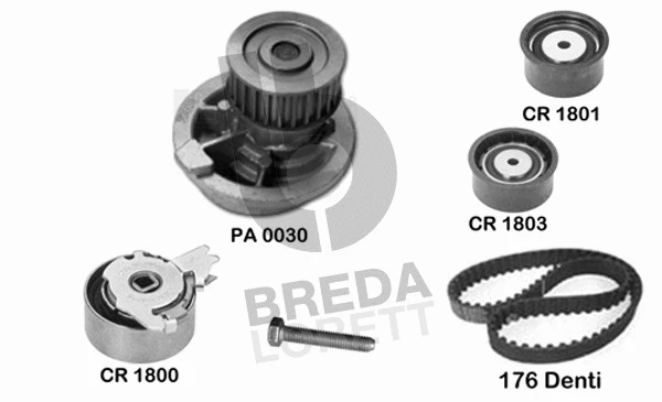 Water Pump & Timing Belt Kit (KPA0614A)