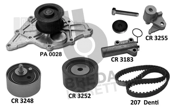 Water Pump & Timing Belt Kit (KPA0670A)