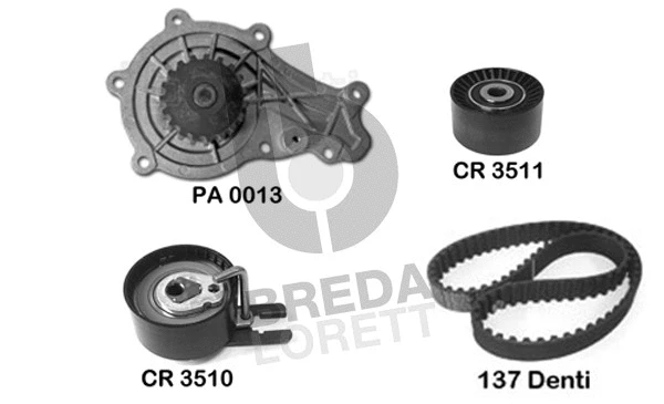 Water Pump & Timing Belt Kit (KPA0020A)