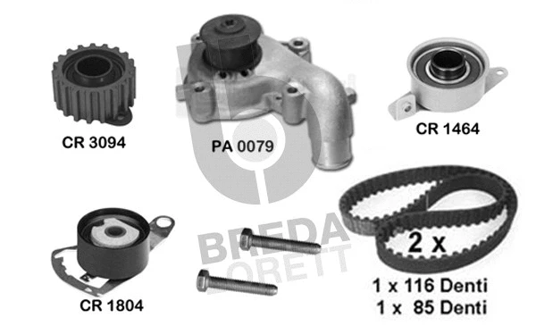 Water Pump & Timing Belt Kit (KPA0362A)