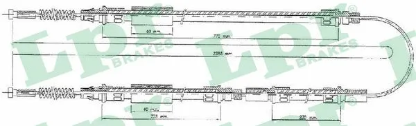 Cable Pull, parking brake (C0278B)
