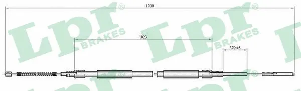 Cable Pull, parking brake (C0306B)